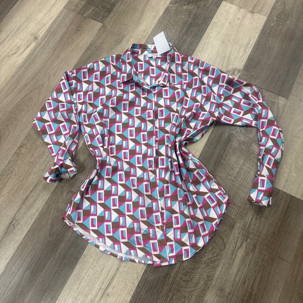 FATE Geometric print blouse